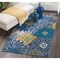 Homeroots 4 x 6 ft. Blue Tropical Flower Area Rug 385401 - alternate 5
